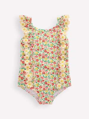 Frilly Swimsuit-Multi Summer Flower Bed