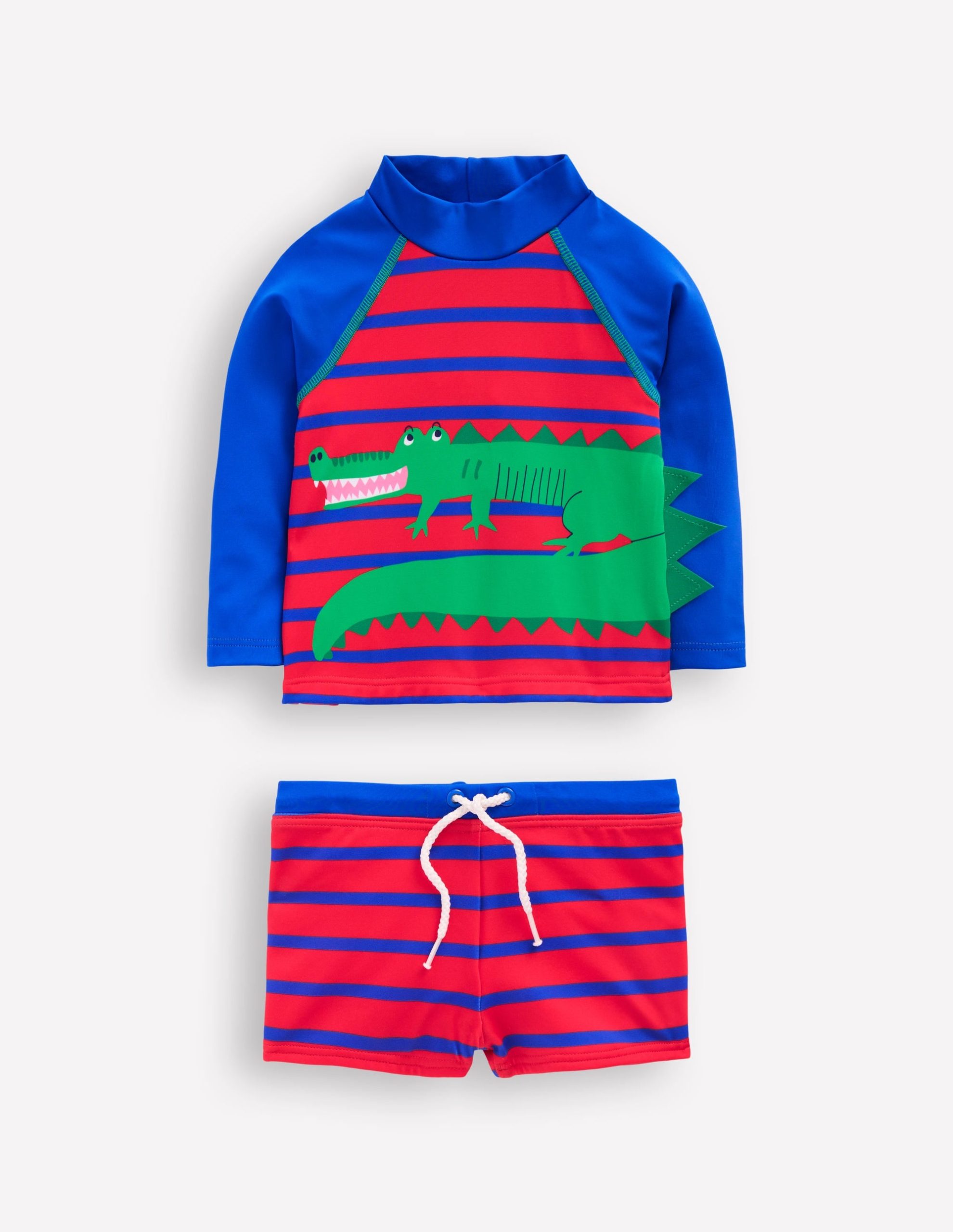Fun Rash Vest Set-Gallery Blue/Poppy Red Croc