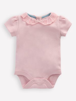 Broderie Collared Body-French Pink