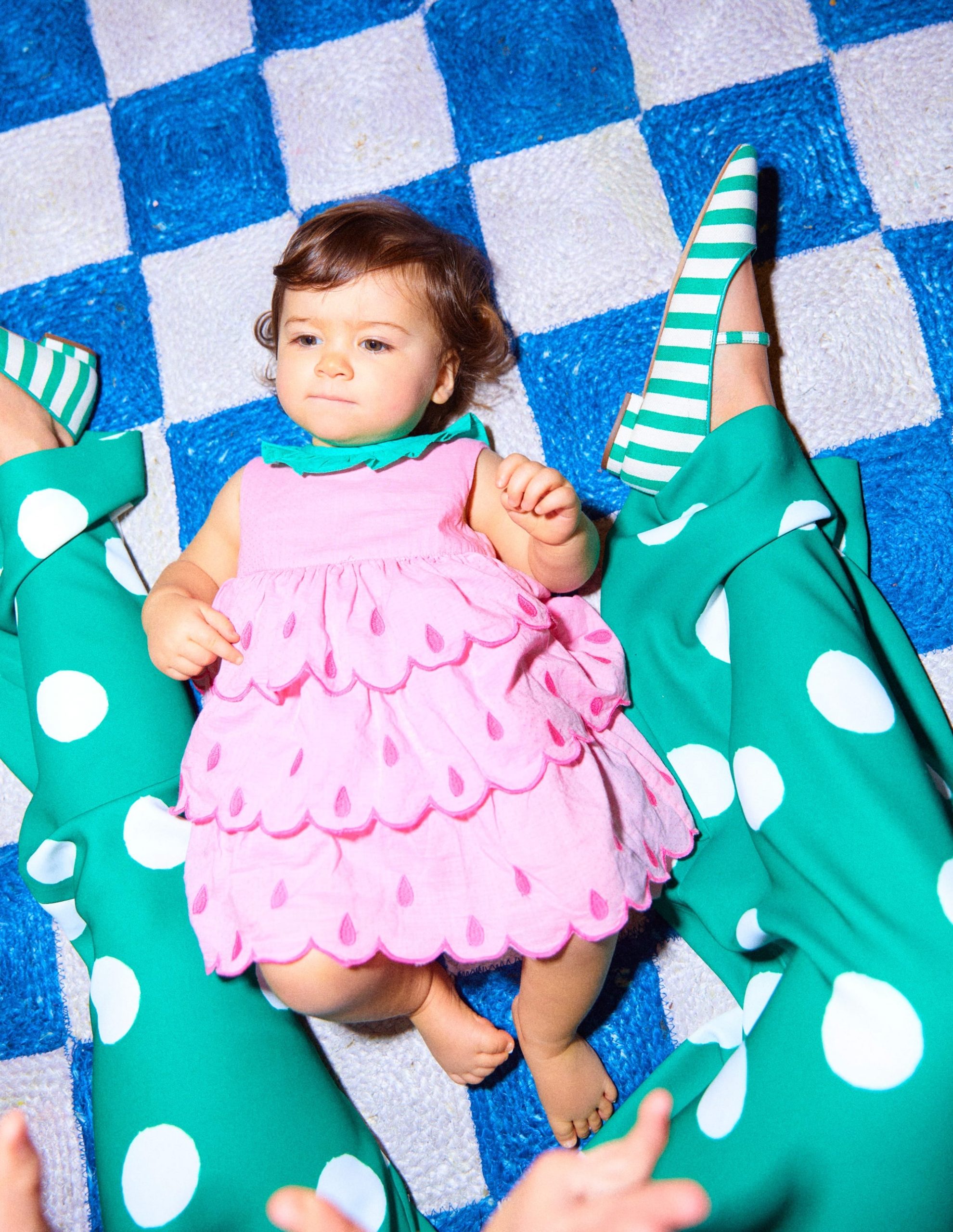 Ruffle Woven Romper-Bubblegum Pink - Image 4