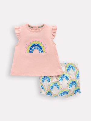 Ruffle Jersey Playset-Coconut Milk Rainbow Shells