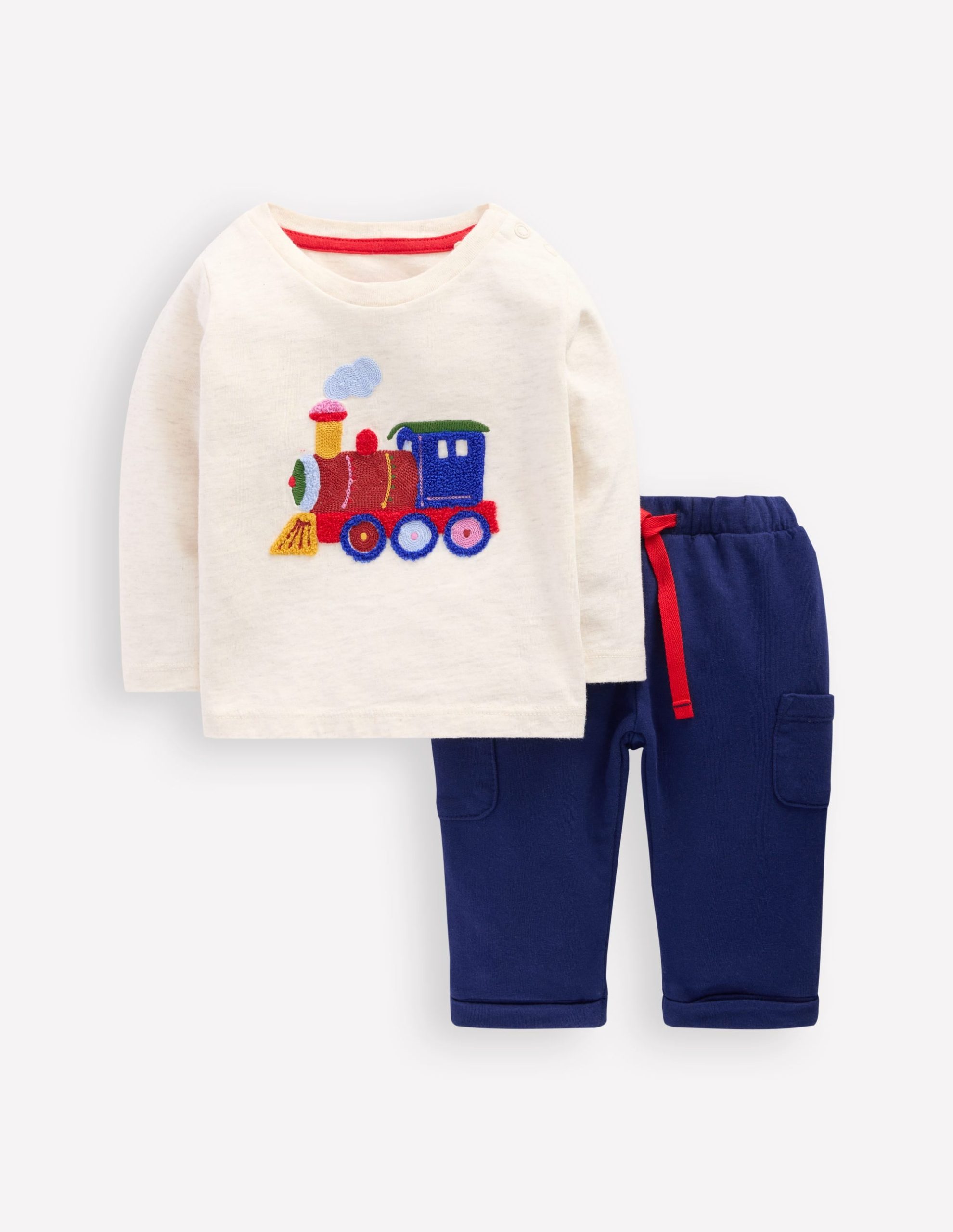 Appliqu?? Jersey Play Set-Oatmeal Marl Train