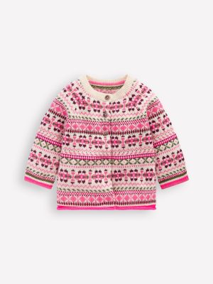 Edie Fair Isle Cardigan-Oatmeal Heritage Fair Isle