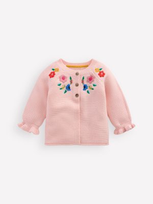 Pretty Embroidered Cardigan-Lotus
