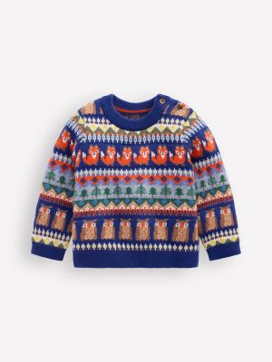 Fair isle Sweater-Multi Woodland Fair Isle
