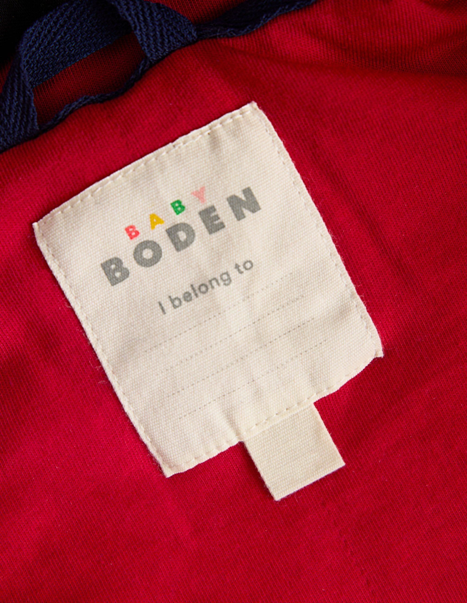 Boys Borg Duffle Coat-Navy Gingham - Image 4