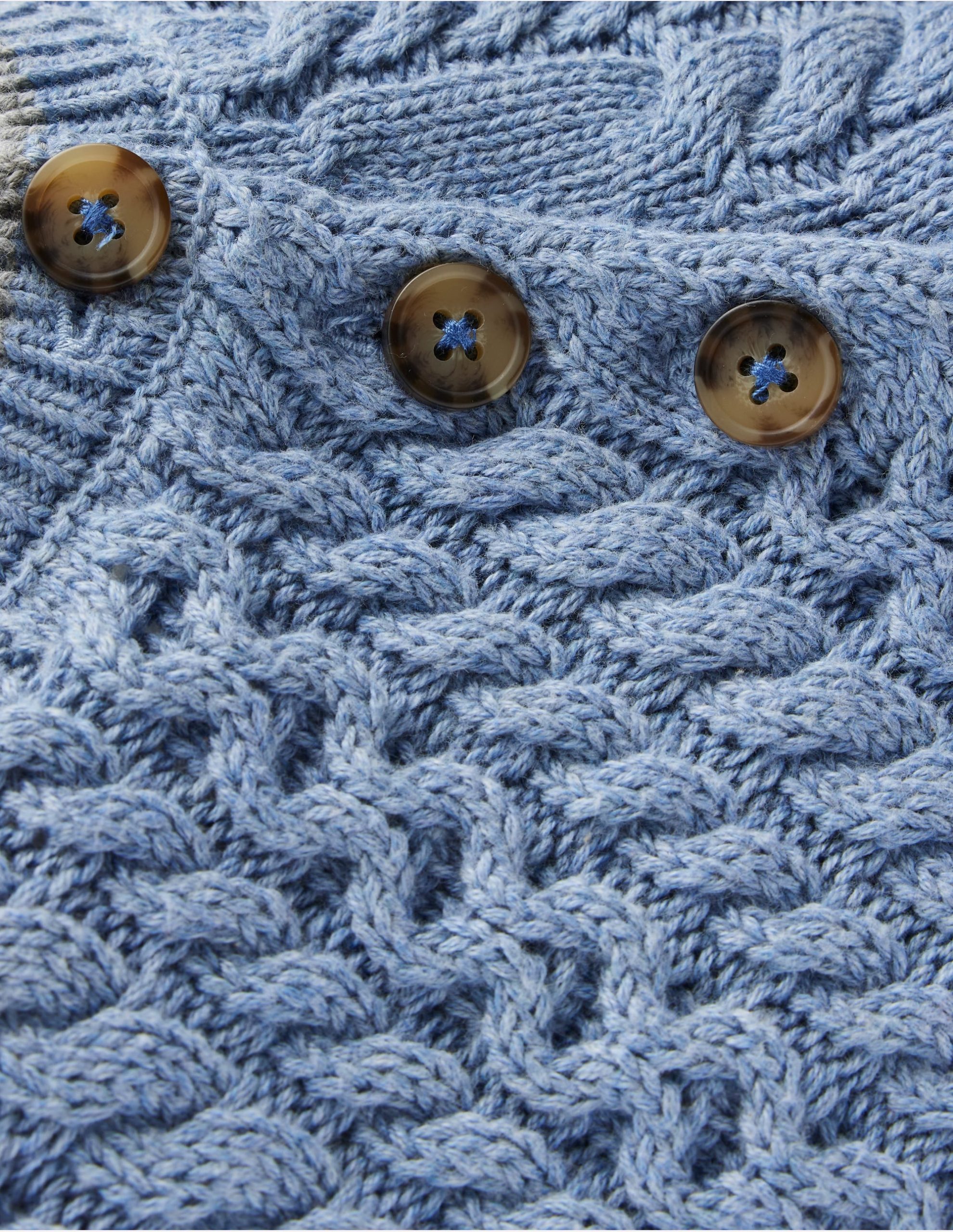Cable Knitted Play Set-Glacier Blue Marl - Image 3