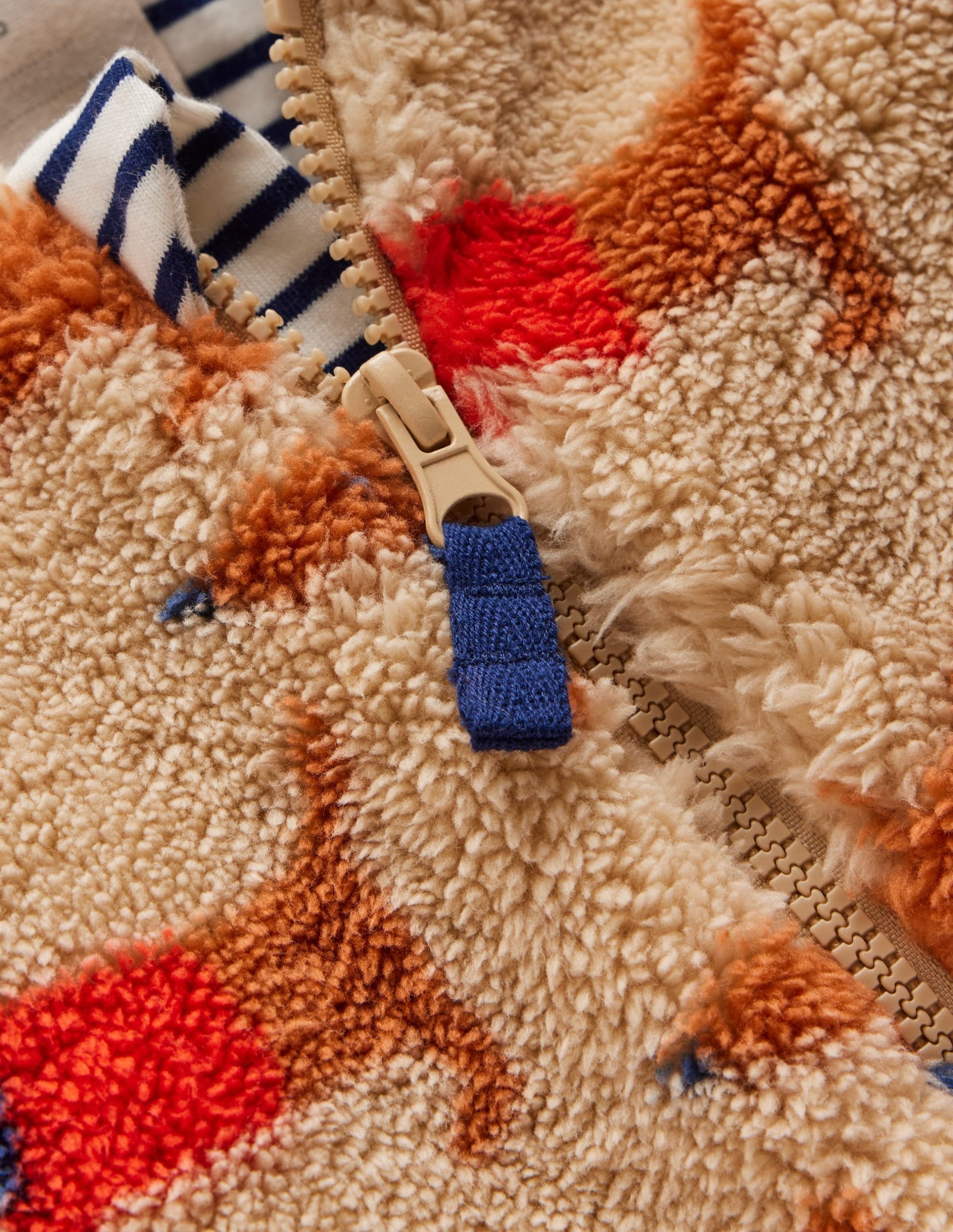 Printed Fleece Pramsuit-Oatmeal/Mars Red Sausage Dogs - Image 3