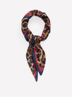 Silk Square Scarf-Multi. Cheetah Pop