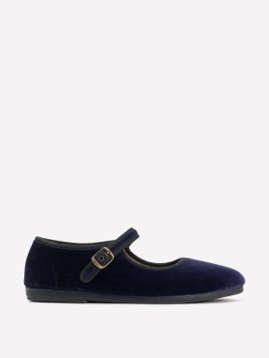 Flexi Mary Jane-Navy Velvet