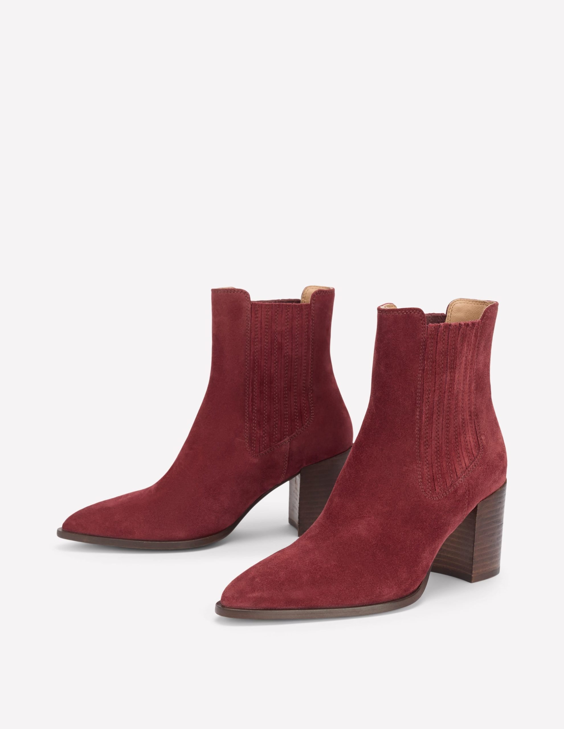 Point Casual Ankle Boots-Oxblood - Image 3