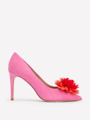 Flower Point Heels-Hot Pink