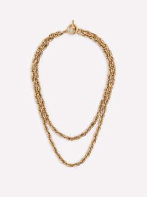 Twist Layer Necklace-Gold Colour