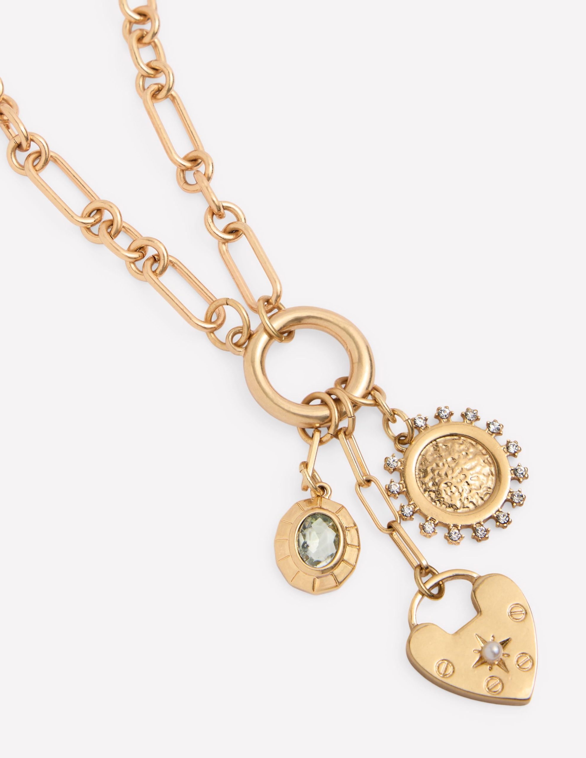 Chain Charm Necklace-Gold Colour - Image 3