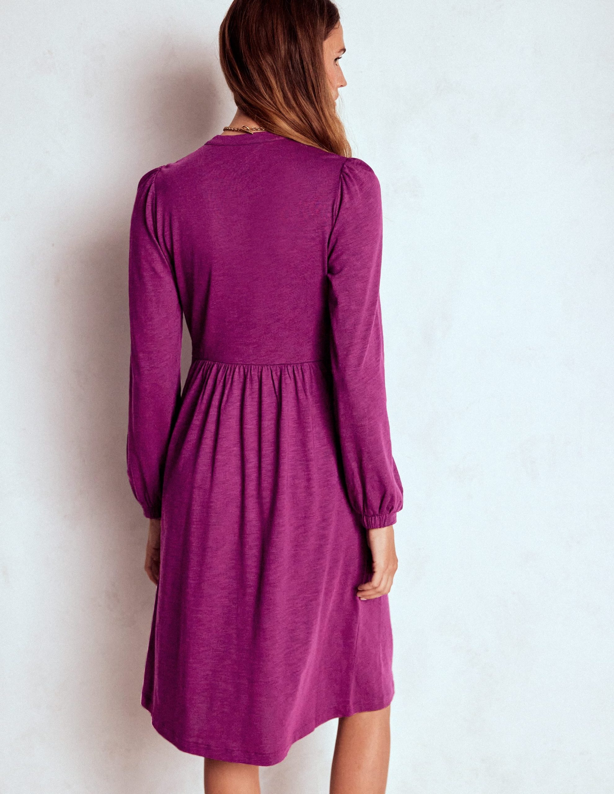 Naomi Relaxed Jersey Dress-Plum Jam - Image 3