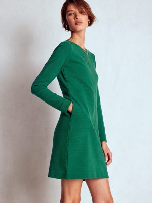 Cornelia Ottoman Dress-Emerald Night