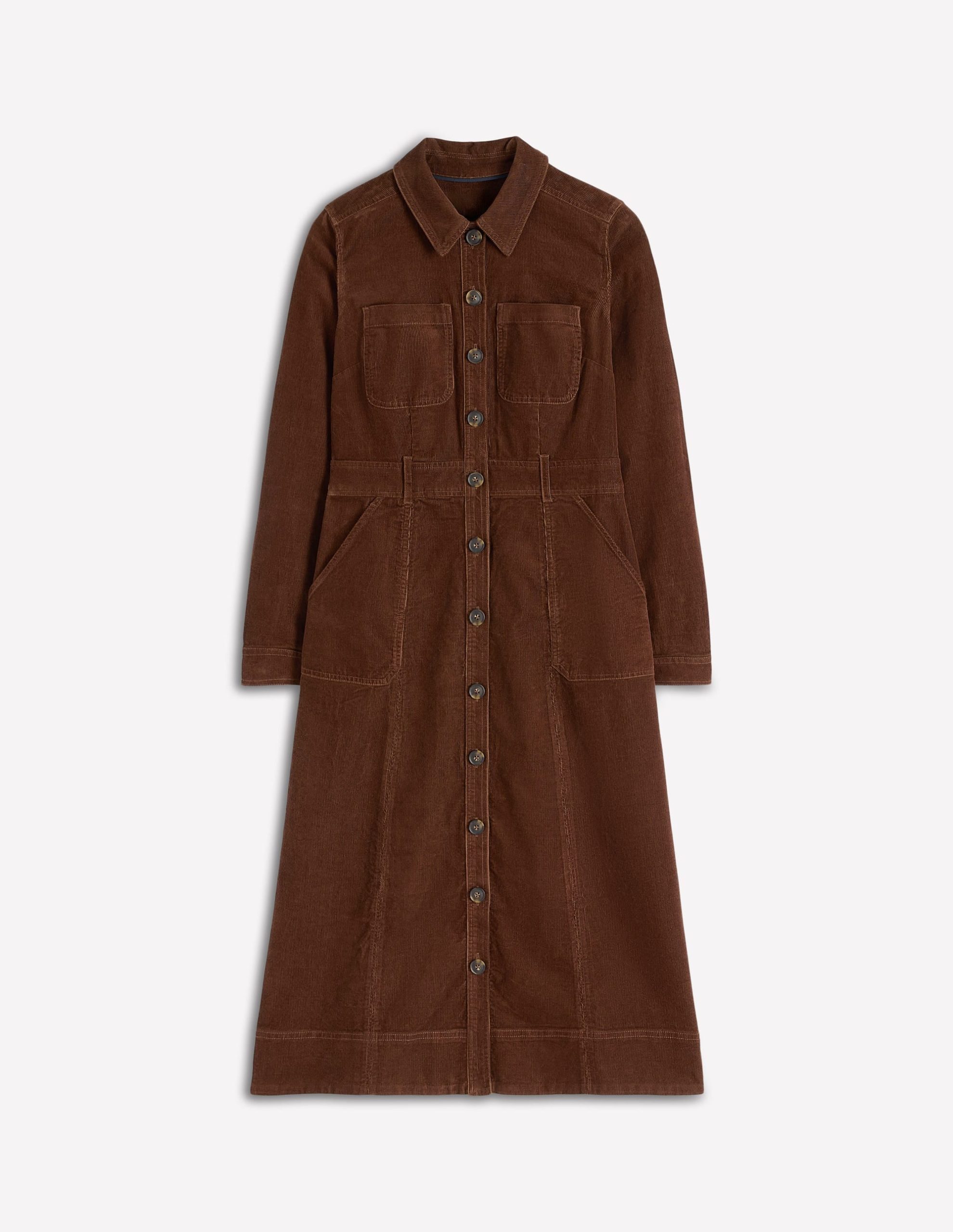 Amanda Cord Midi Dress-Raw Umber - Image 5