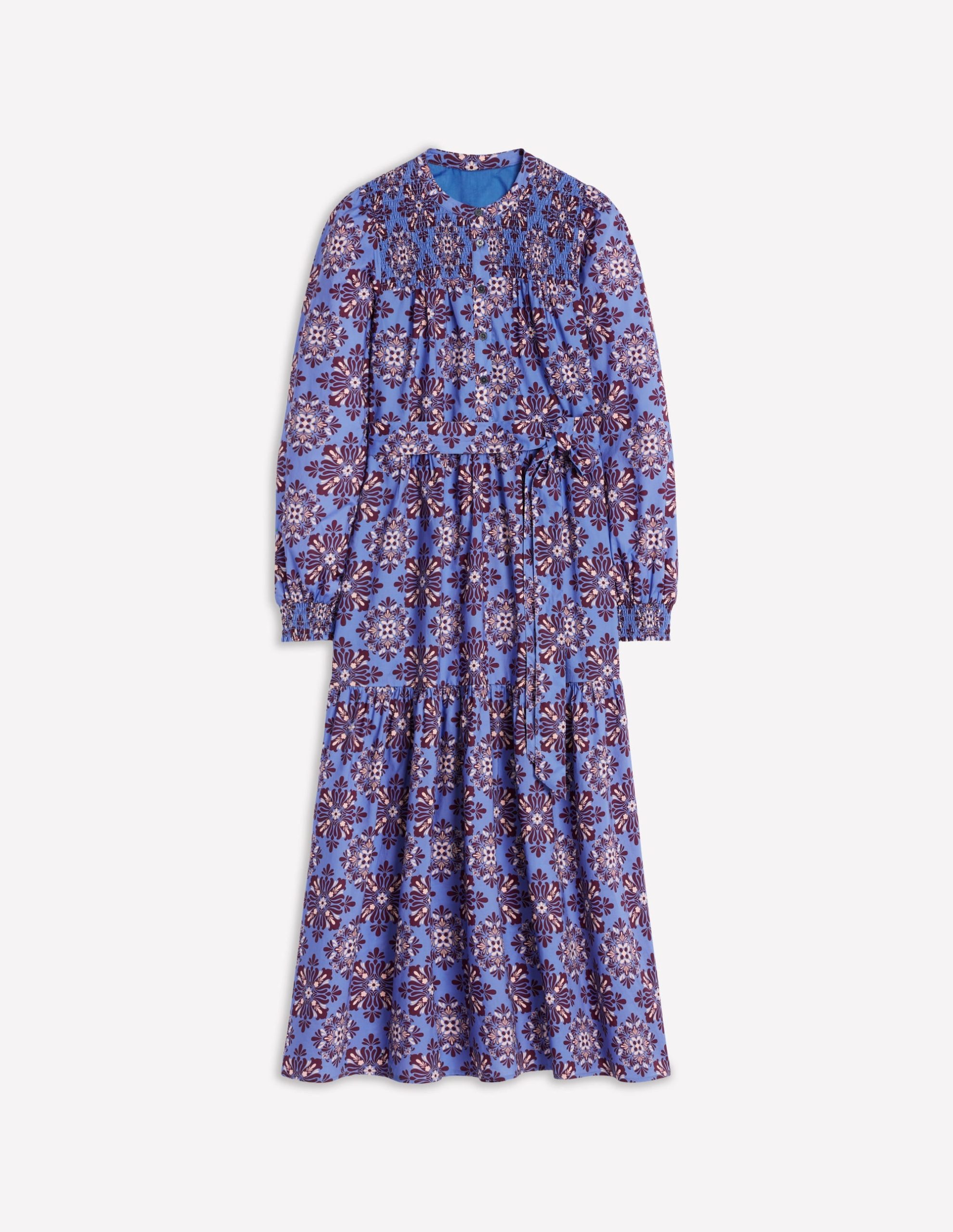 Cecily Cotton Midi Dress-Soft Blue. Bloom Mosaic - Image 6