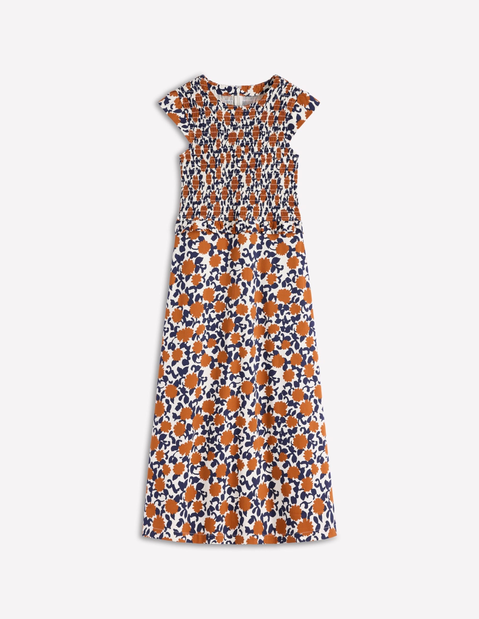 Carolina Smocked Midi Dress-Cognanc. Floweret Vine - Image 7