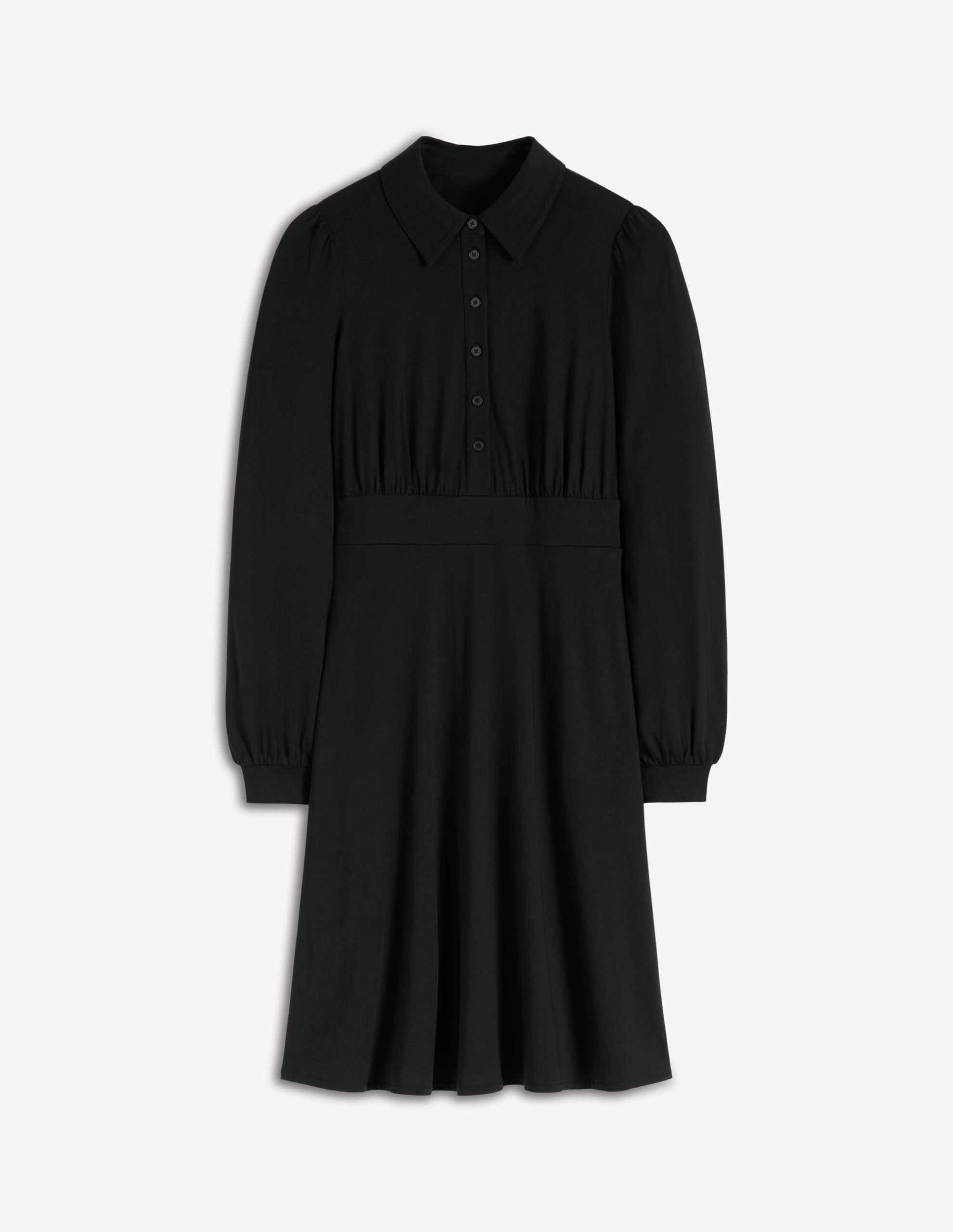 Orla Short Jersey Shirt Dress-Black - Image 5