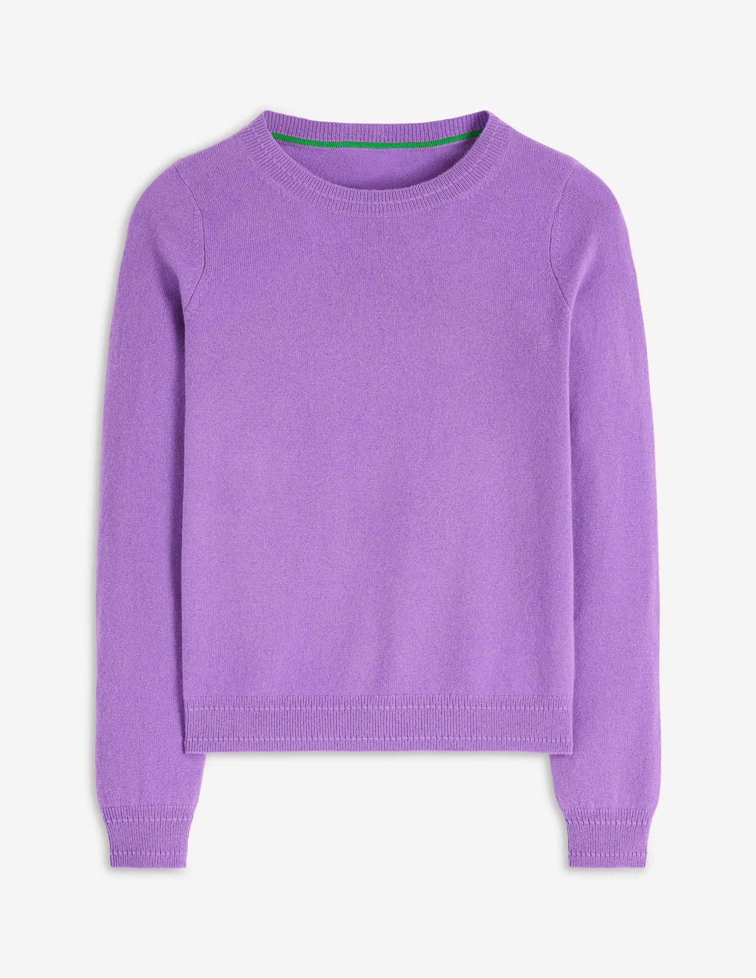 Eva Cashmere Crew Neck Jumper-Purple Topaz - Image 5
