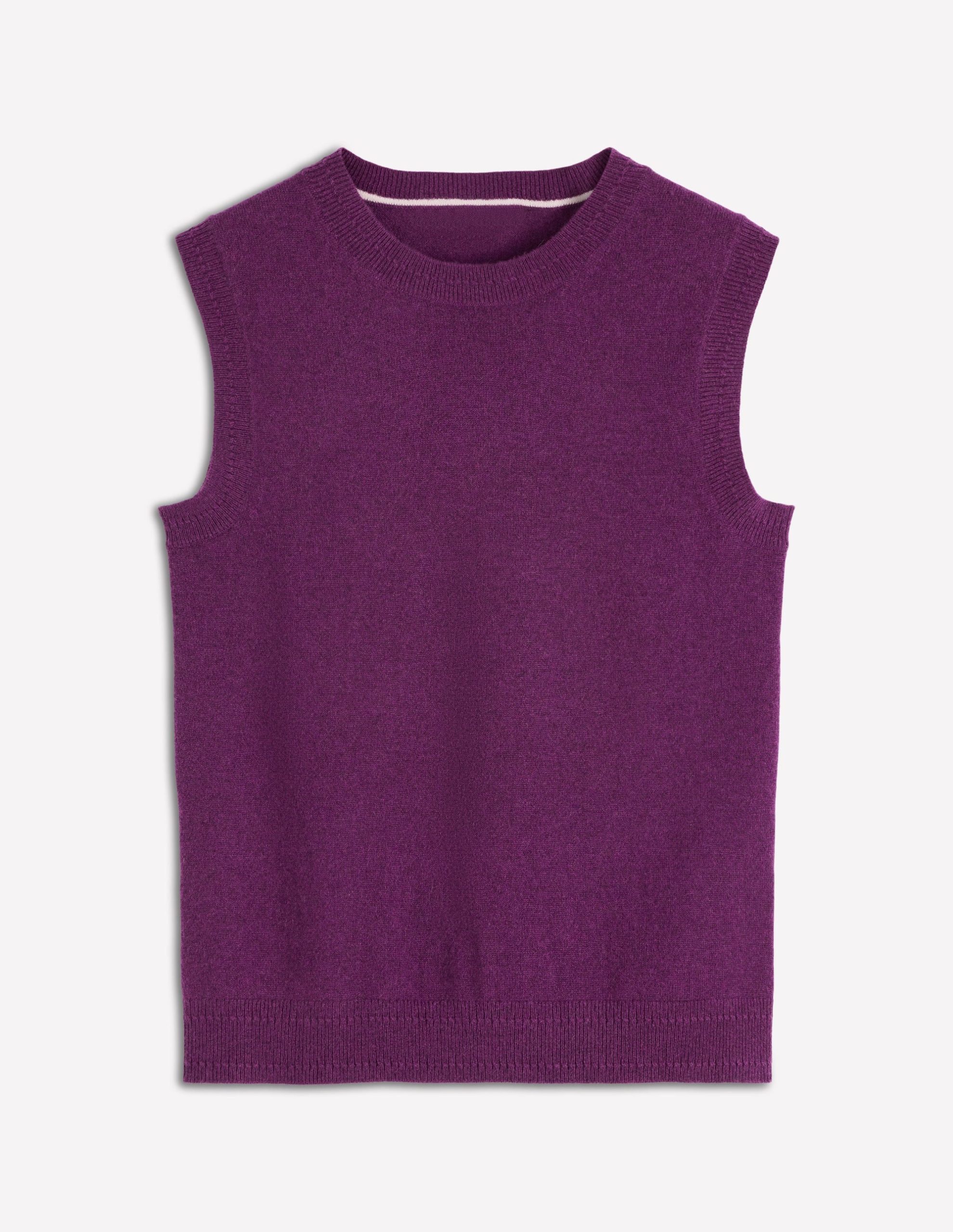 Eva Cashmere Tank-Plum Melange - Image 6