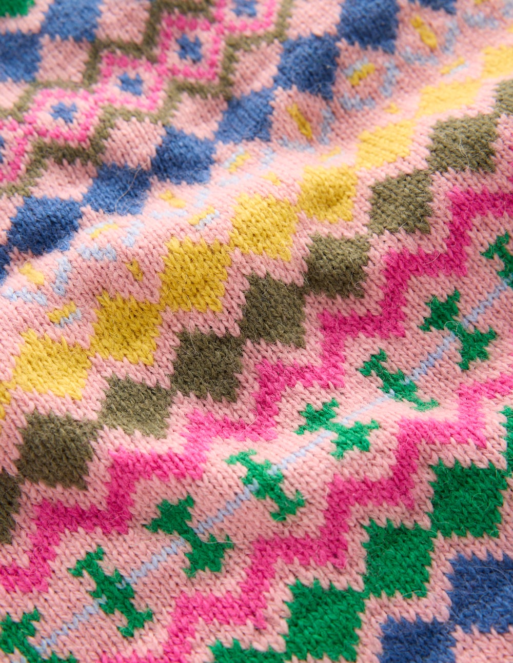 Edie Fair Isle Jumper-Pink. Geo Fair Isle - Image 7
