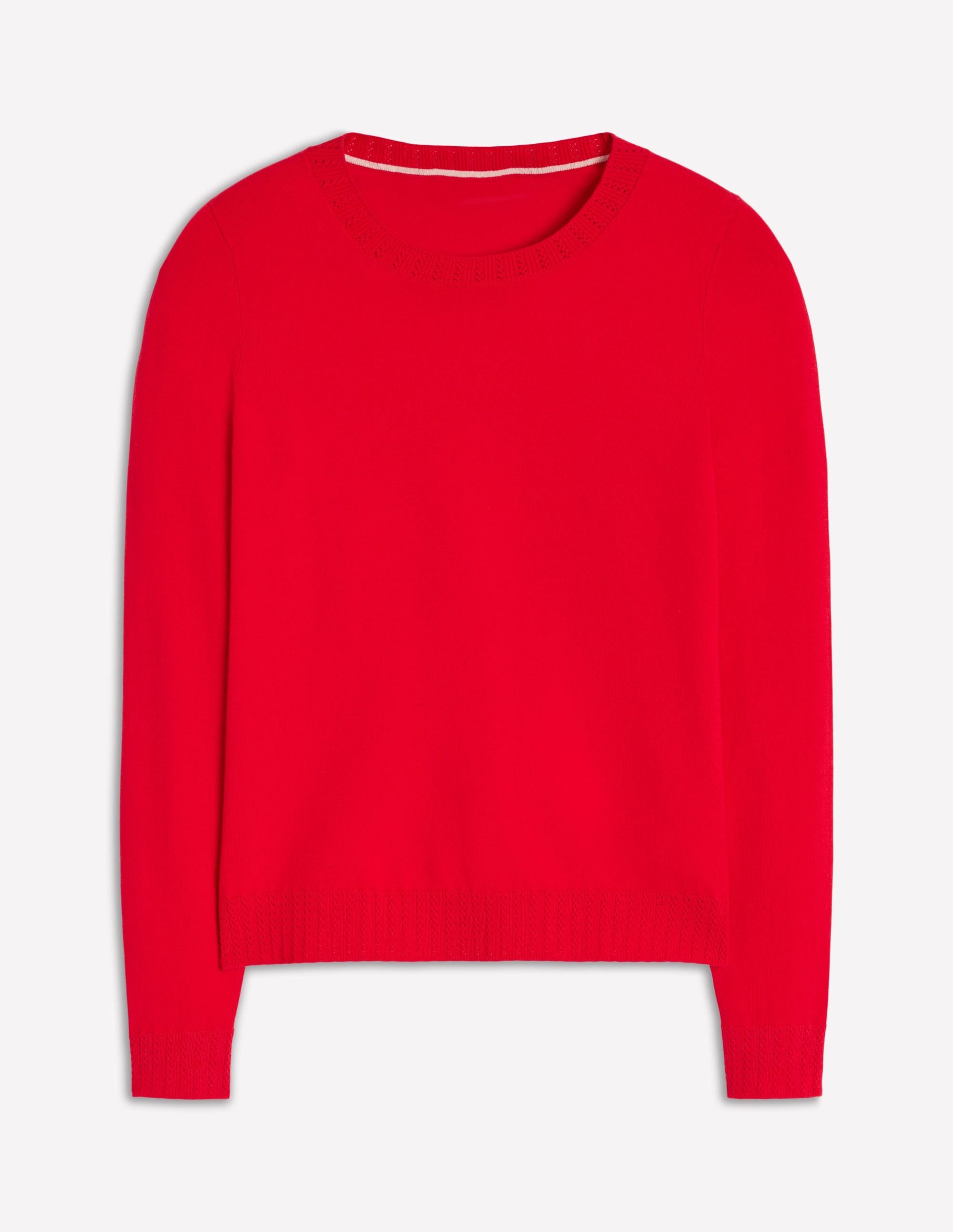 Emilia Cotton Crew Sweater-Poppy Red - Image 7