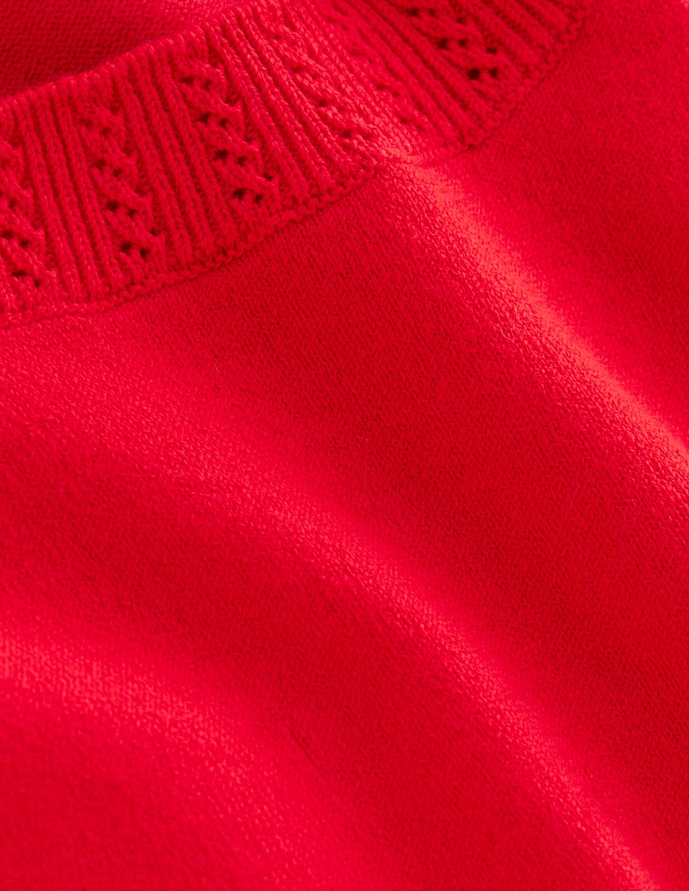 Emilia Cotton Crew Sweater-Poppy Red - Image 8