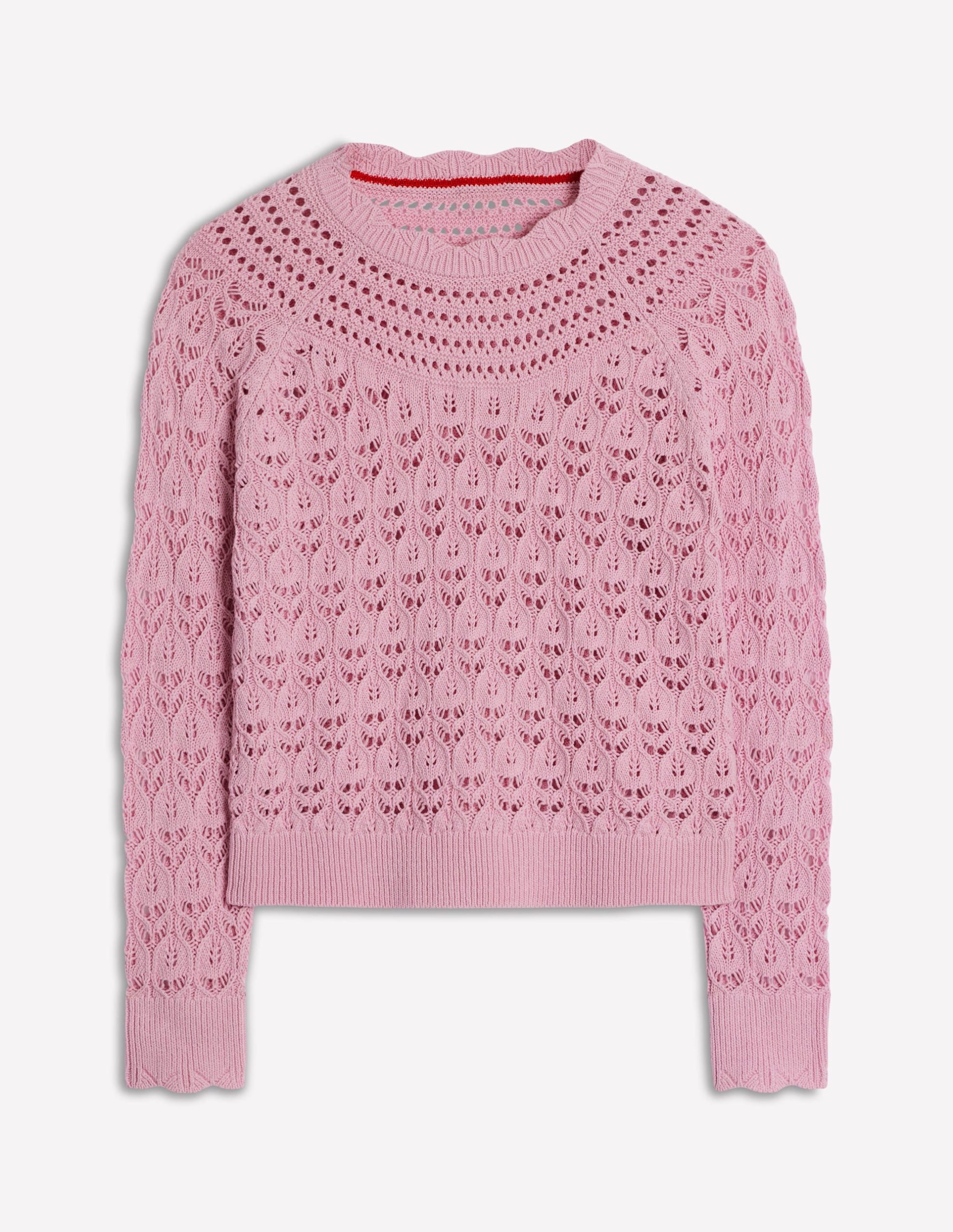 Crochet Mix Stitch Jumper-Formica Pink - Image 5