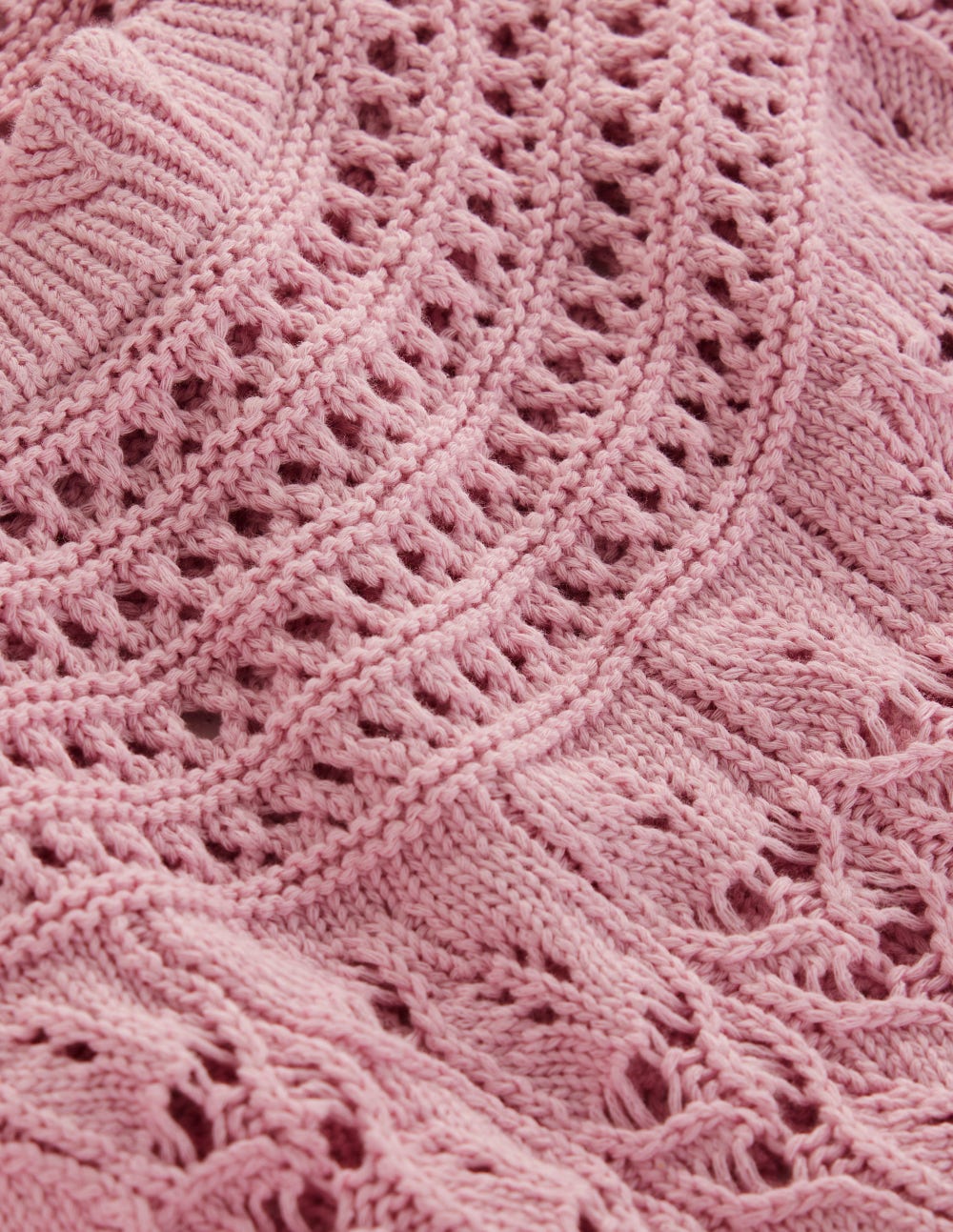 Crochet Mix Stitch Jumper-Formica Pink - Image 6