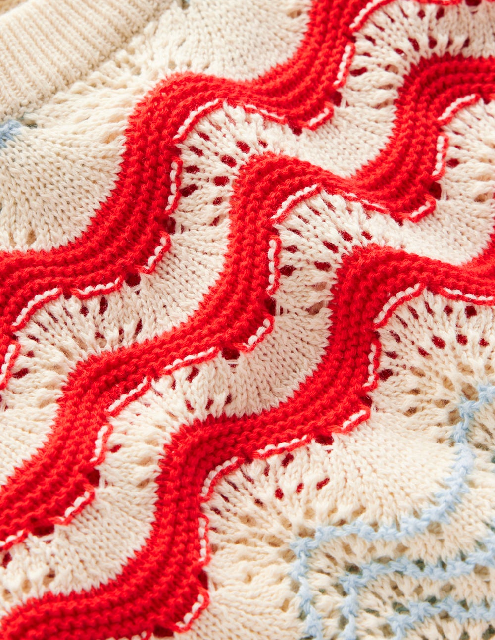 Cotton Wave Tank-Navy/ Red Textured Wave - Image 7