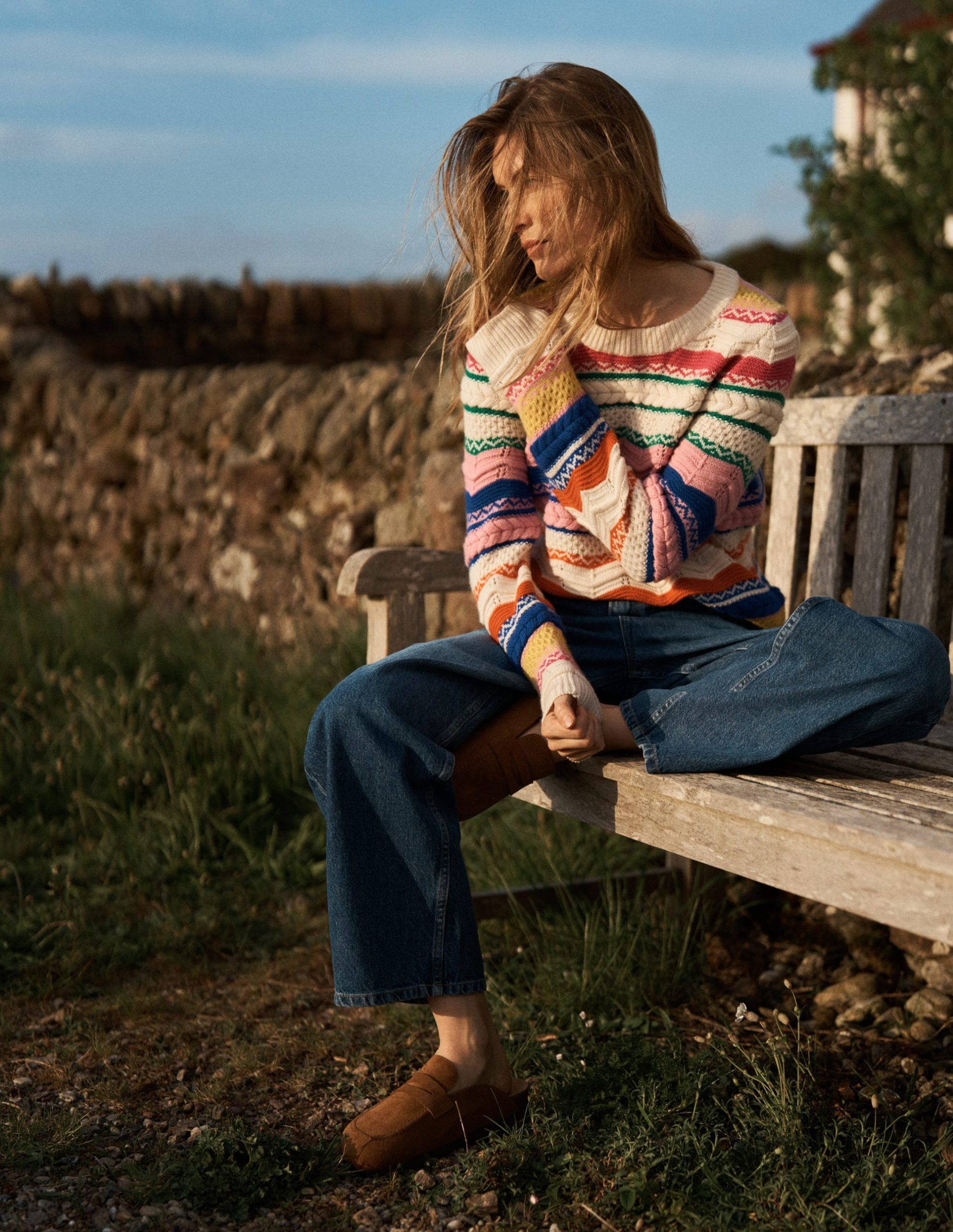 Textured Fair Isle Sweater-Multi - Image 7