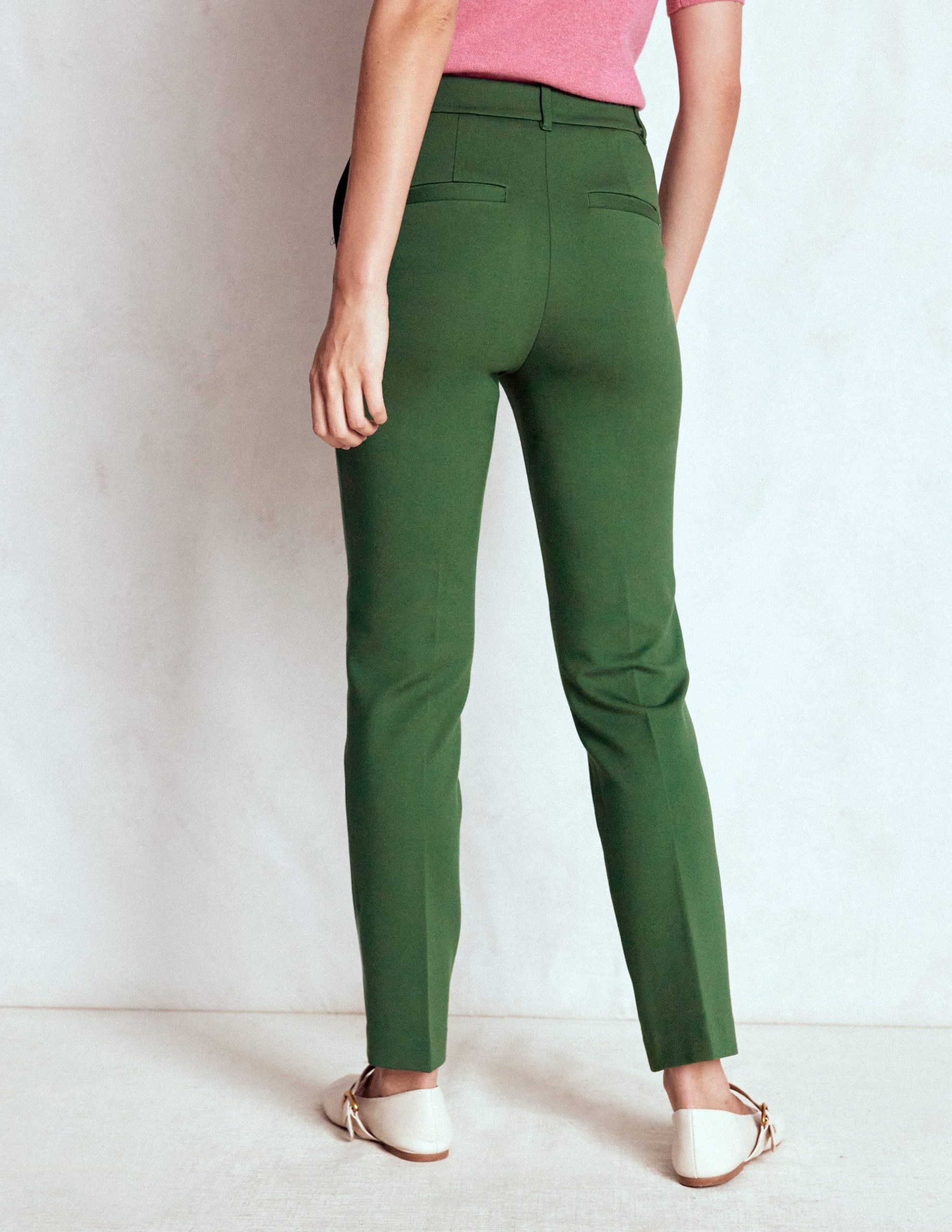 Highgate Ponte Trousers-Hunter Green - Image 3