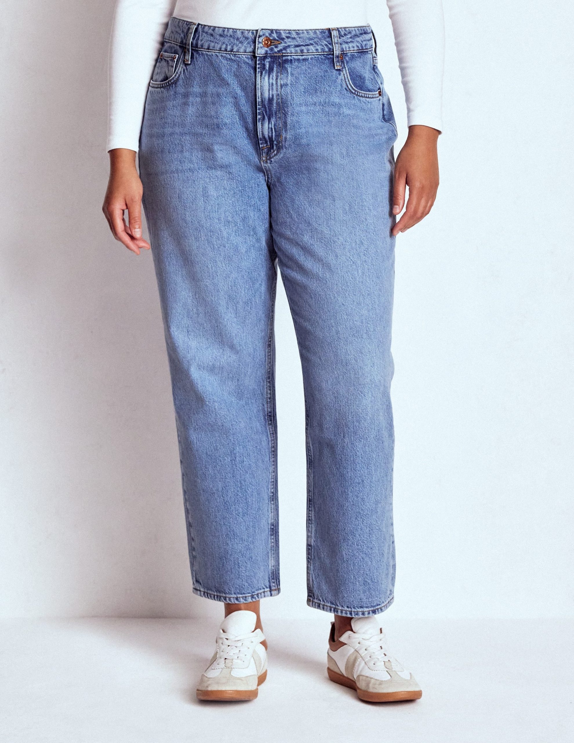 High Rise Rigid Straight Jeans-Light Vintage - Image 10