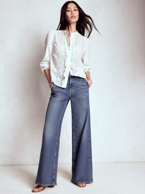 High Rise Clean Wide Jeans-Mid Vintage