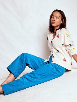 Primrose Cord Pants-Bright Blue