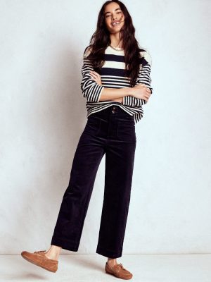 Primrose Cord Pants-Navy