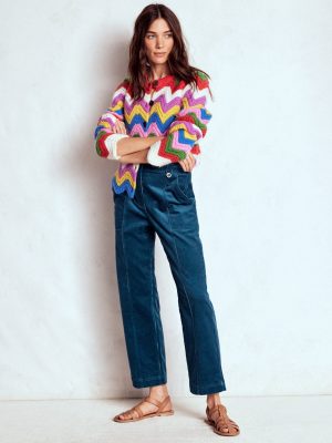 Pimlico Cord Pants-Indigo Blue