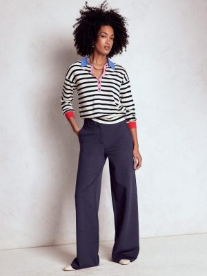 Belgravia Ponte Pants-Navy