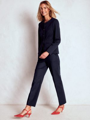 Canonbury 7/8 Trousers-Navy