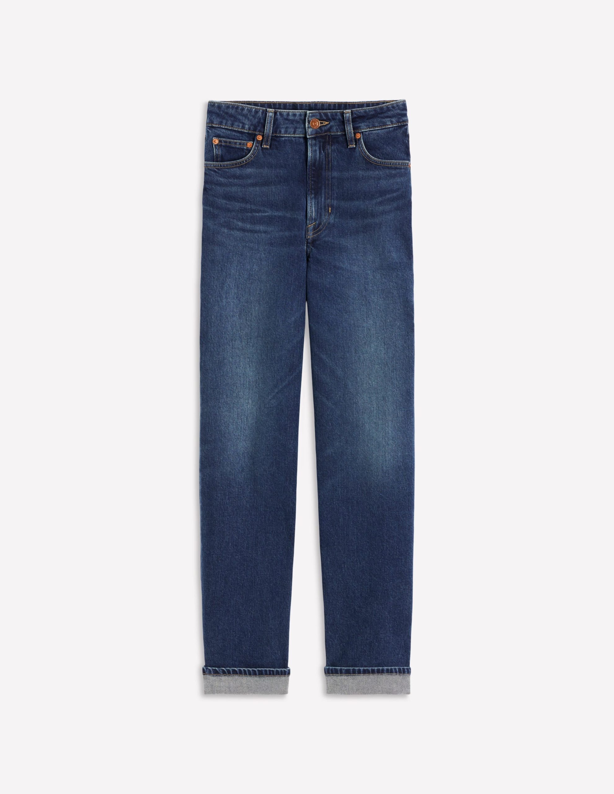 Mid Rise Straight Leg Jeans-Dark Vintage - Image 6