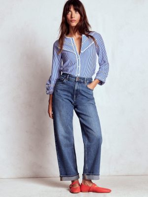 Mid Rise Straight Leg Jeans-Mid Vintage