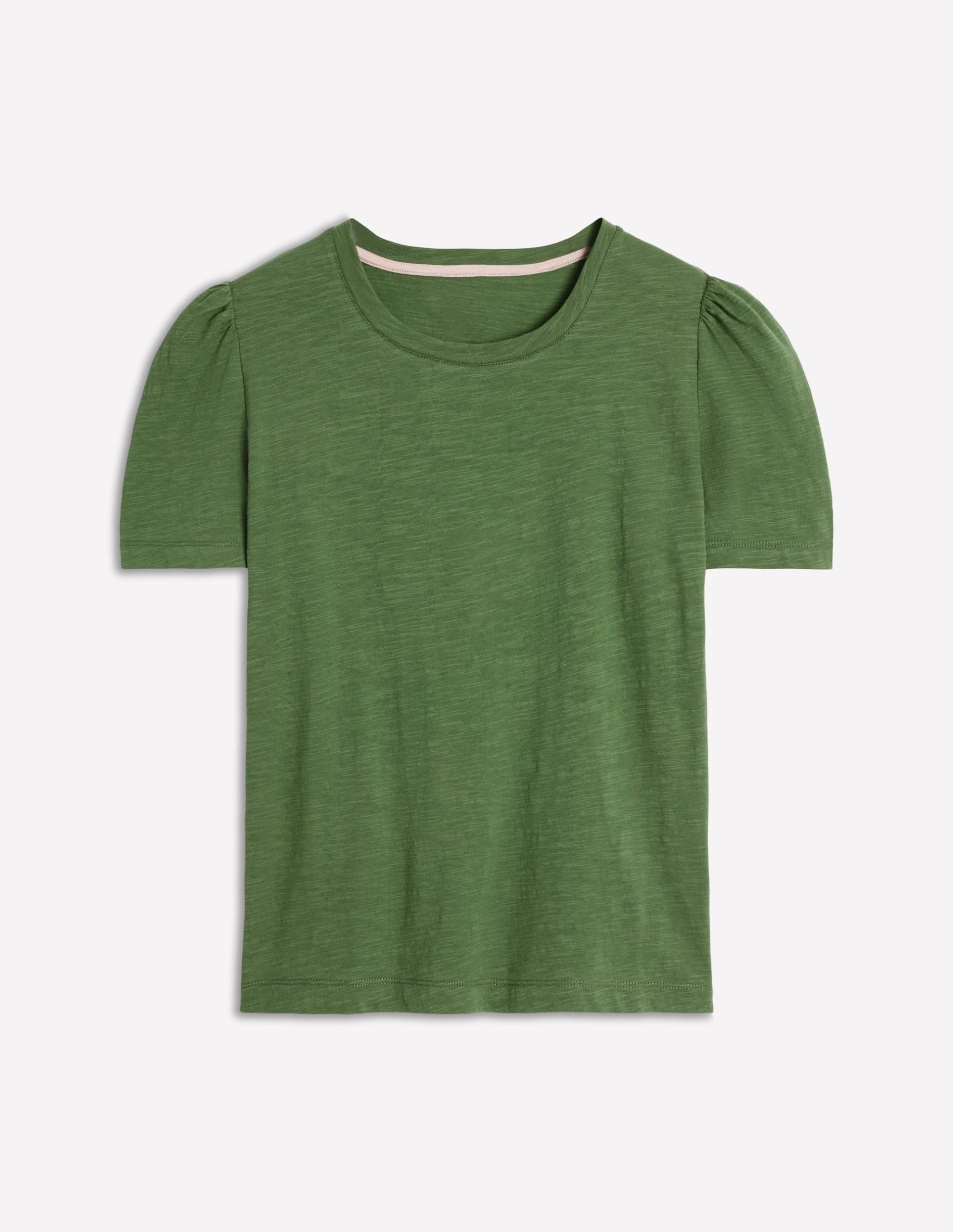 Cotton Puff Sleeve T-Shirt-Safari Green - Image 5