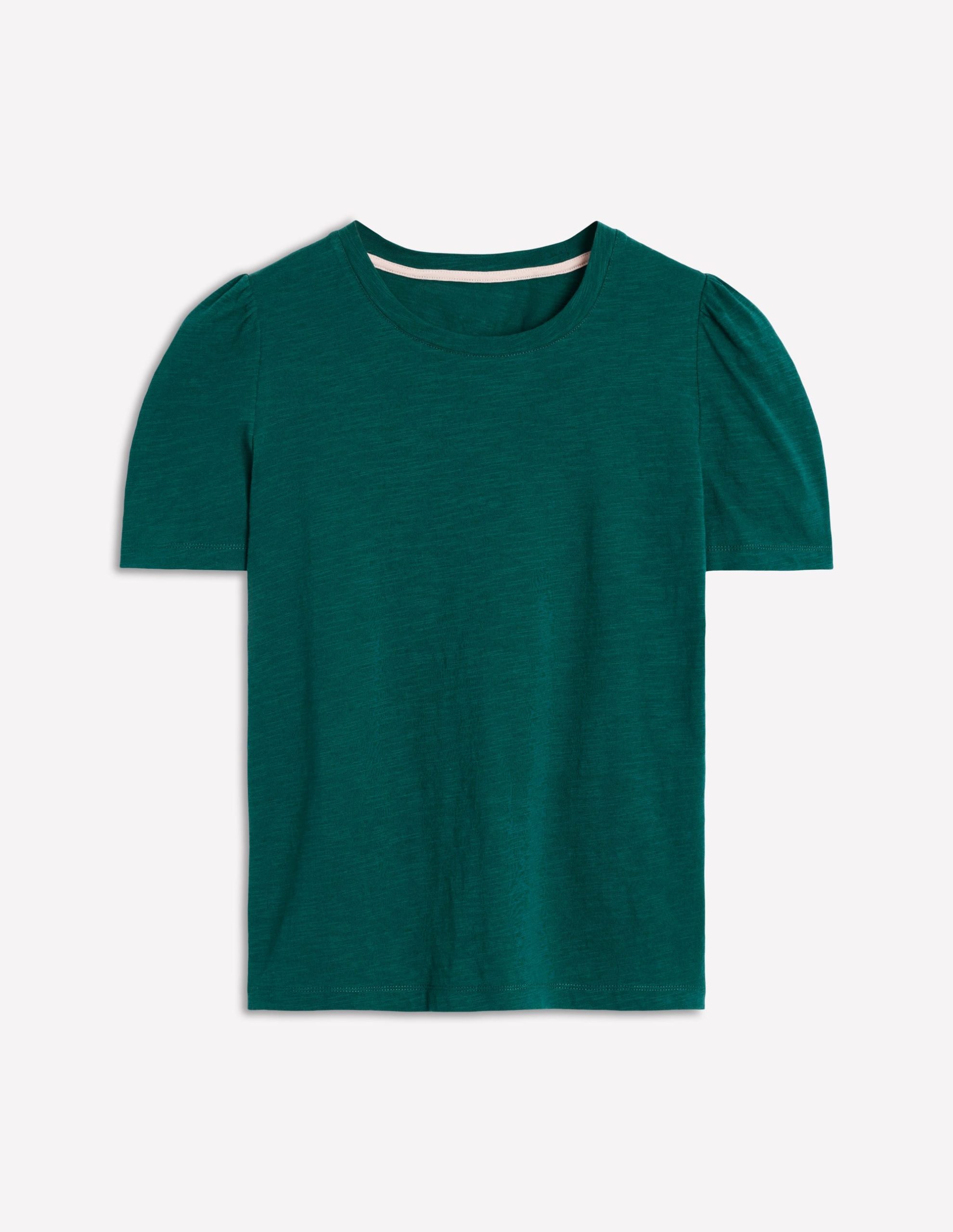 Cotton Puff Sleeve T-Shirt-Drake Green - Image 5