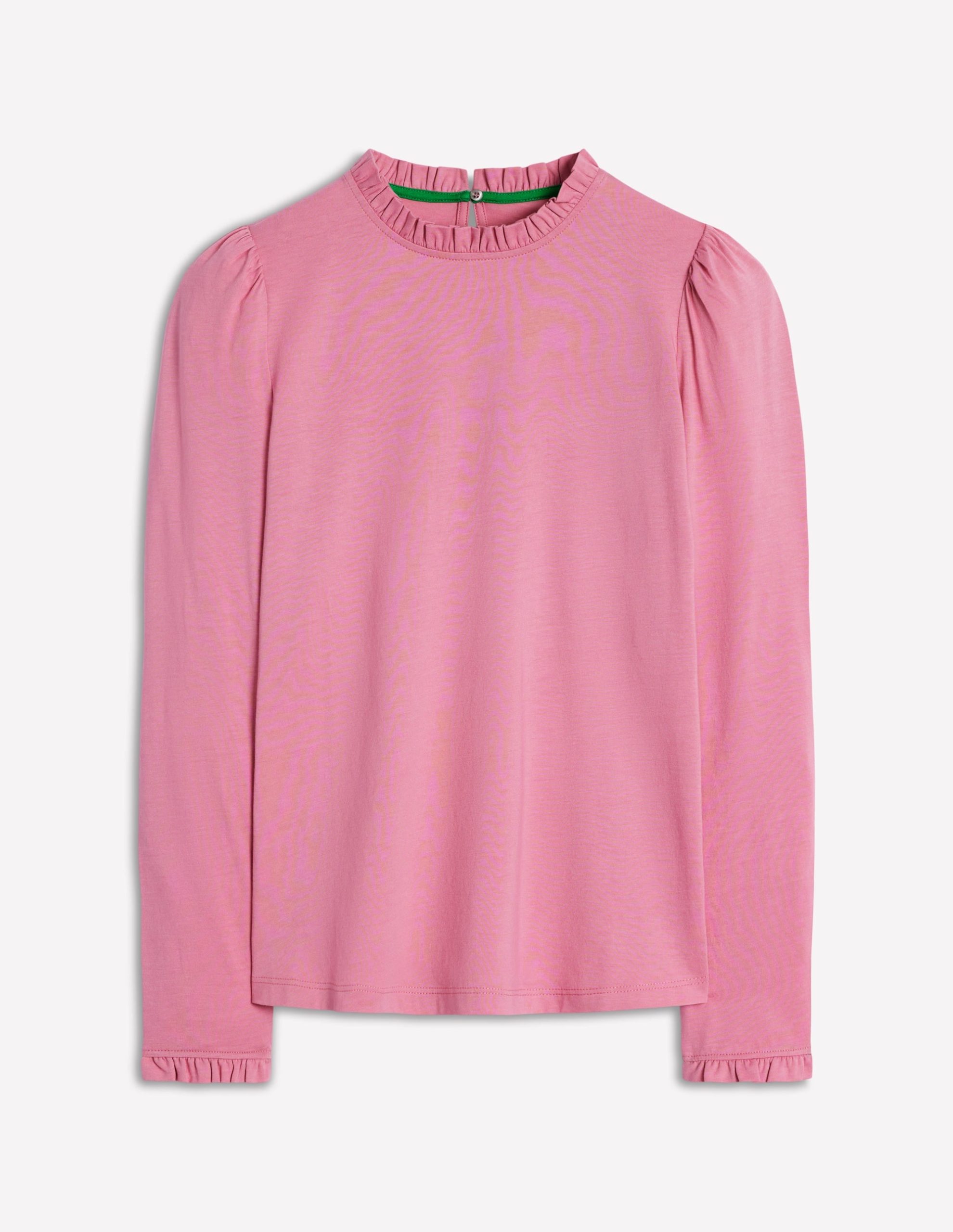 Supersoft Frill Detail Top-Formica Pink - Image 4