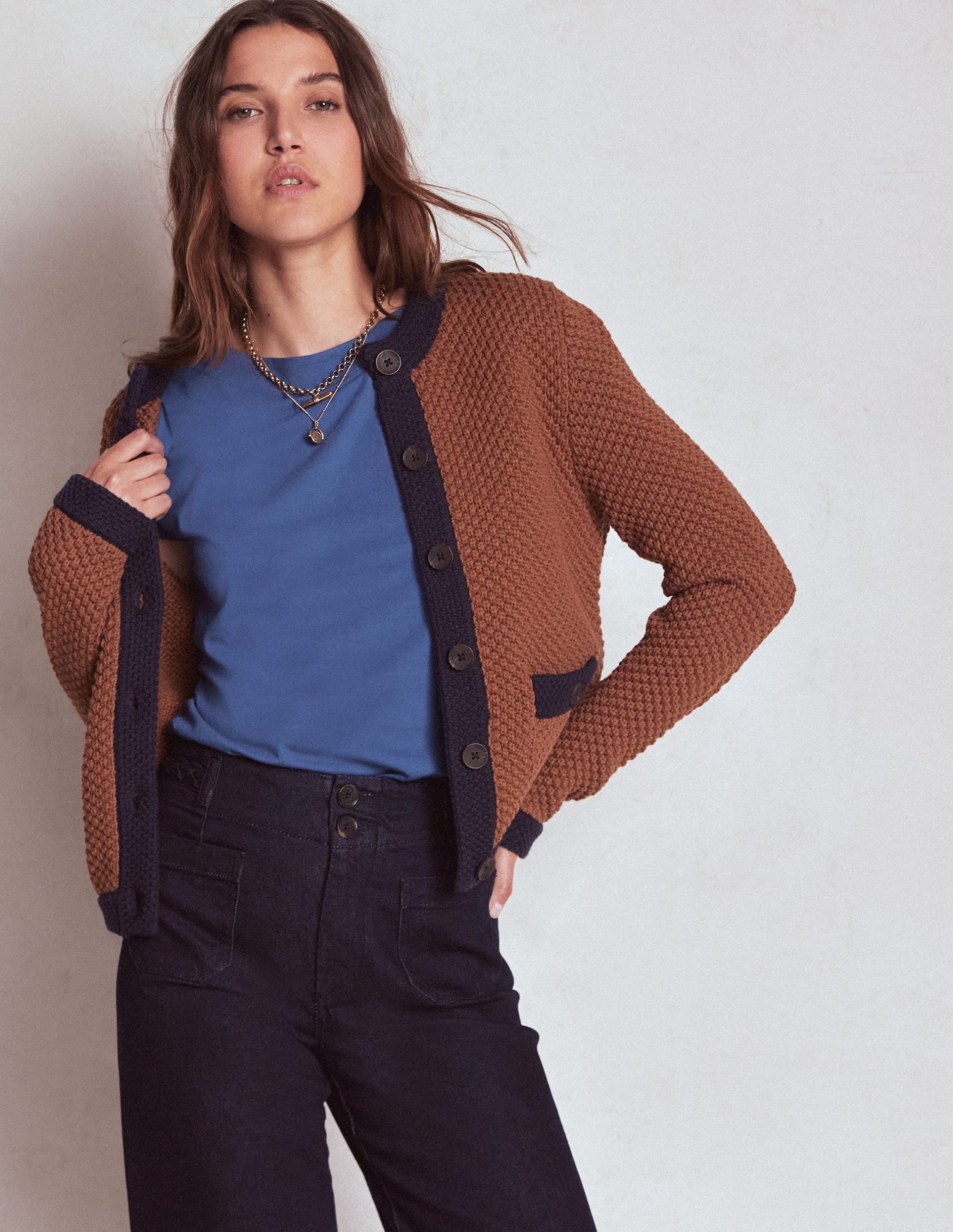 Supersoft Boat Neck T-Shirt-Denim Blue - Image 4