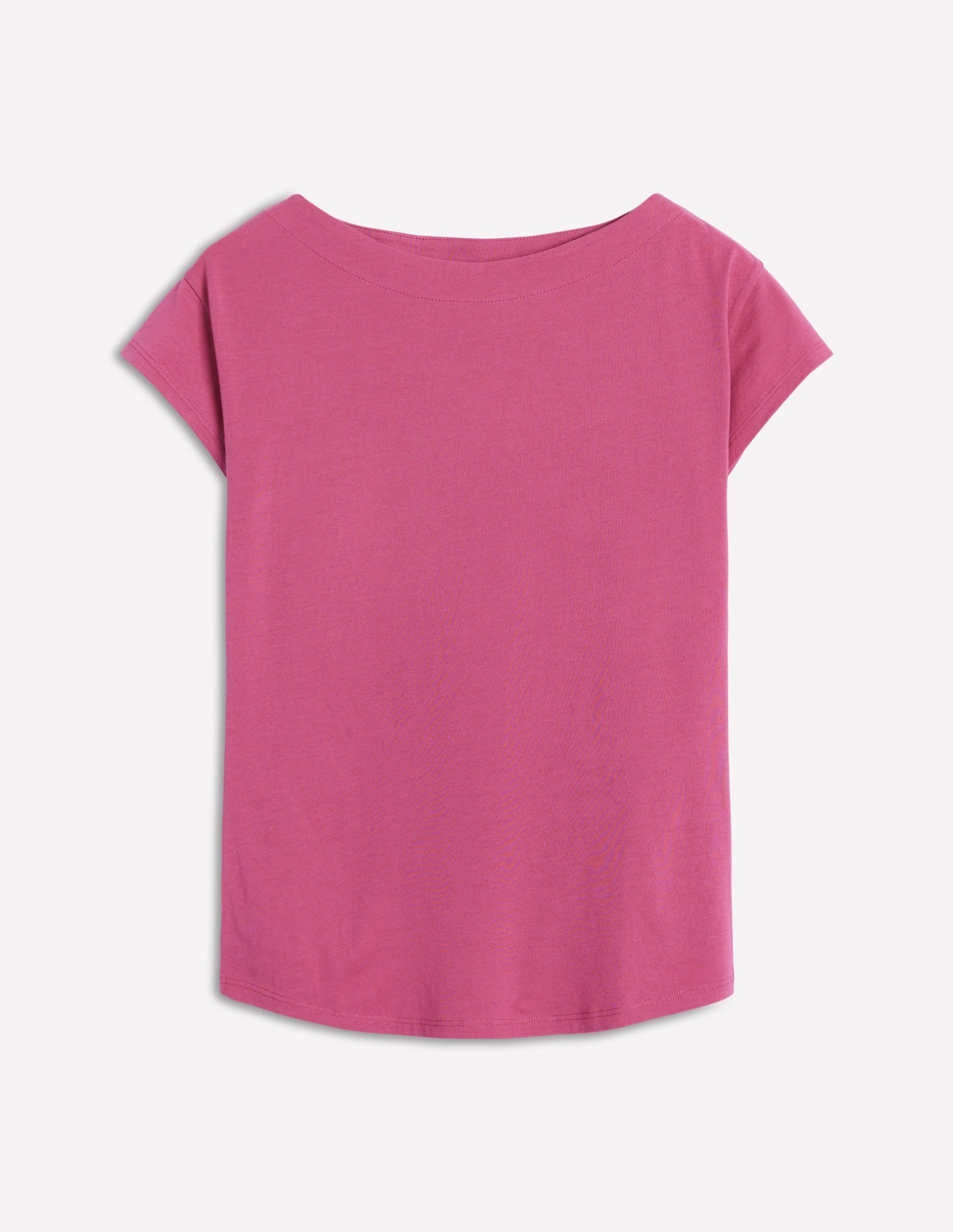 Supersoft Boat Neck T-Shirt-Purple Damson - Image 5