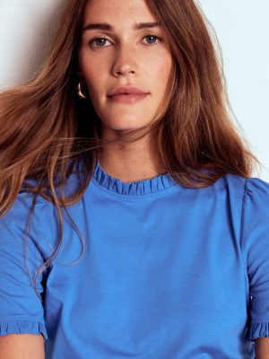 Supersoft Frill Detail T-shirt-Meadow Spring