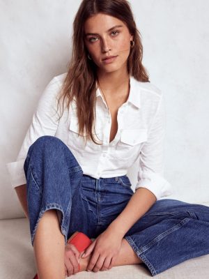 Amy Jersey Shirt-White